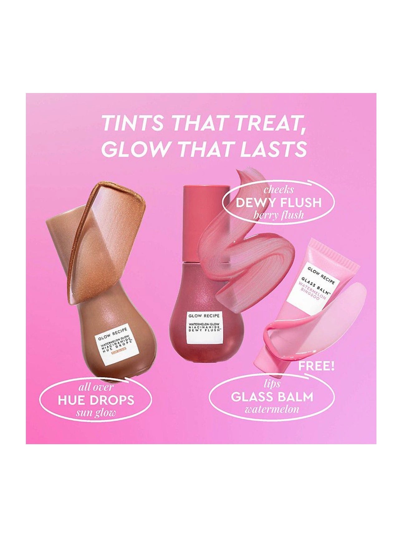 GLOW RECIPE GIFT SET BEST OF GLOW HUES