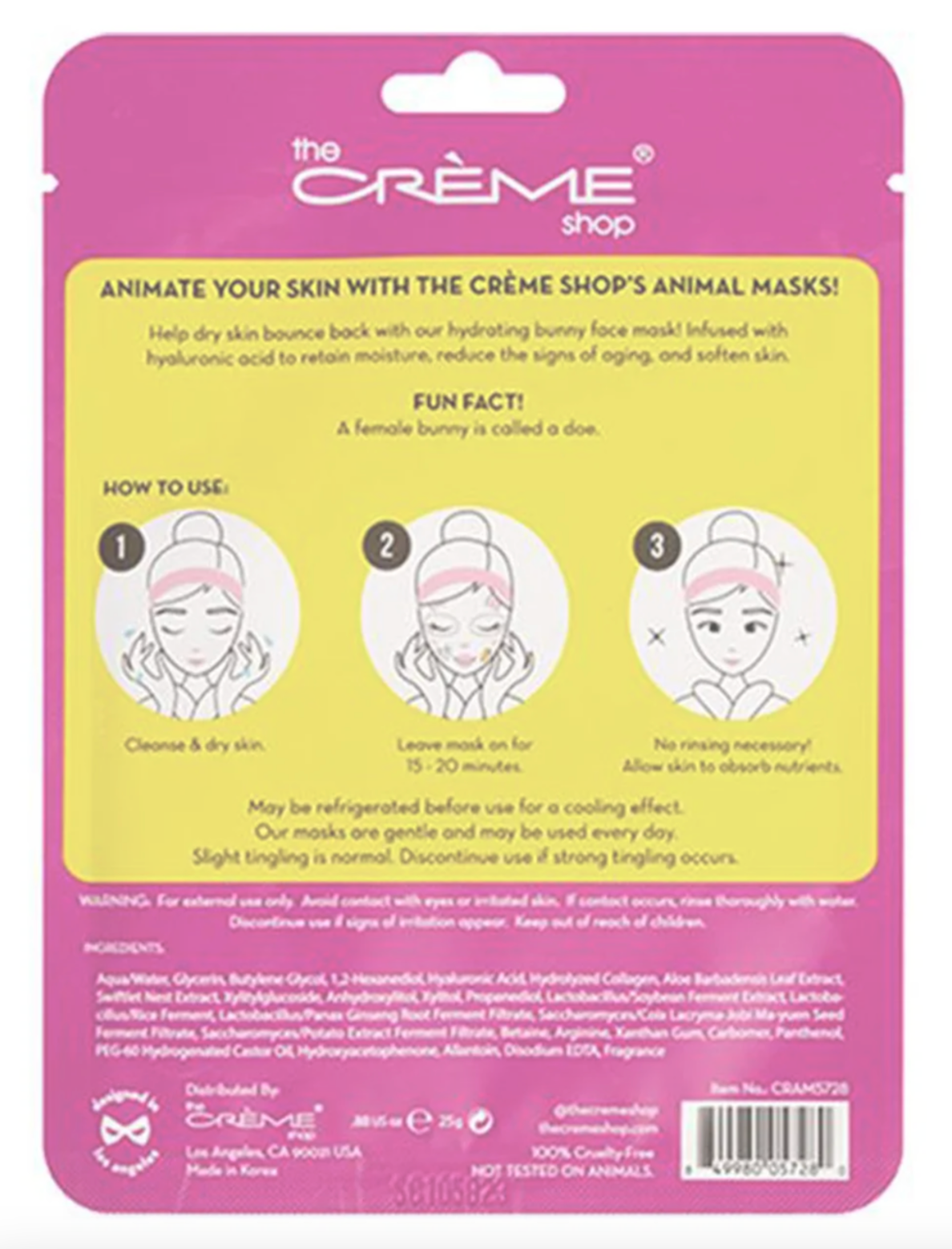 THE CRÉME SHOP BE HYDRATED SKIN MASK