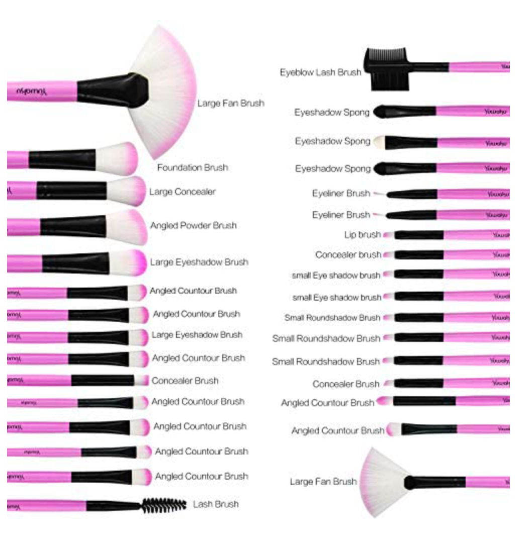 YUWAKU MAKEUP BRUSHES 32 PCS