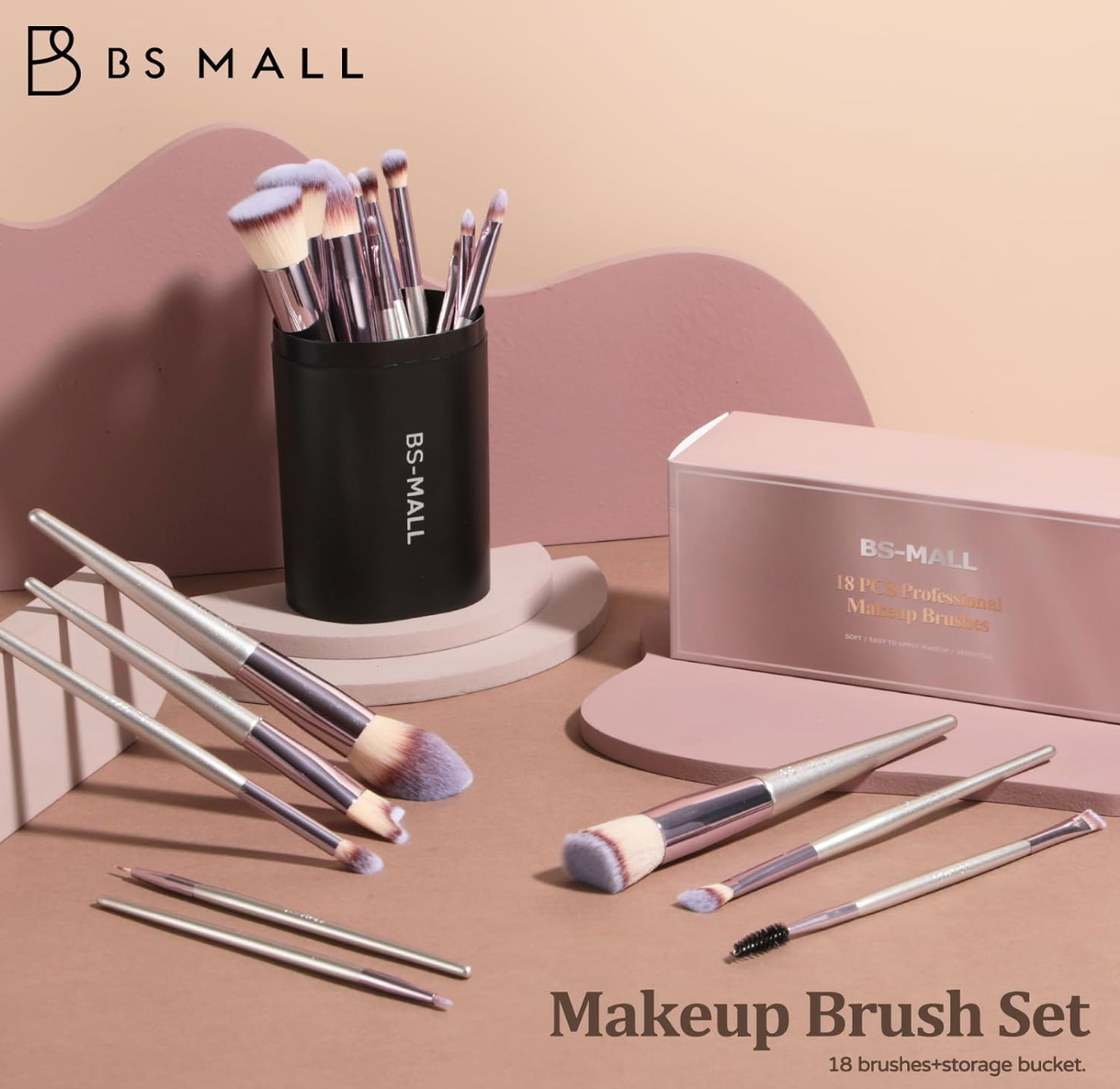 BS-MALL 18PCS PROFESSIONAL MAKEUP BRUSHES