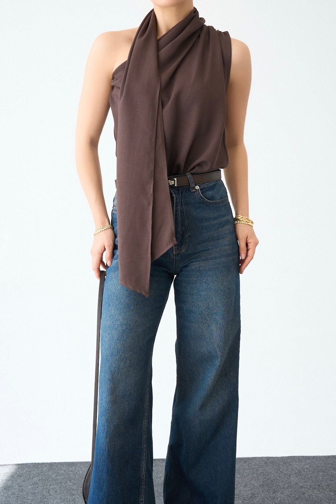 KIRA DRAPE NECK TOP