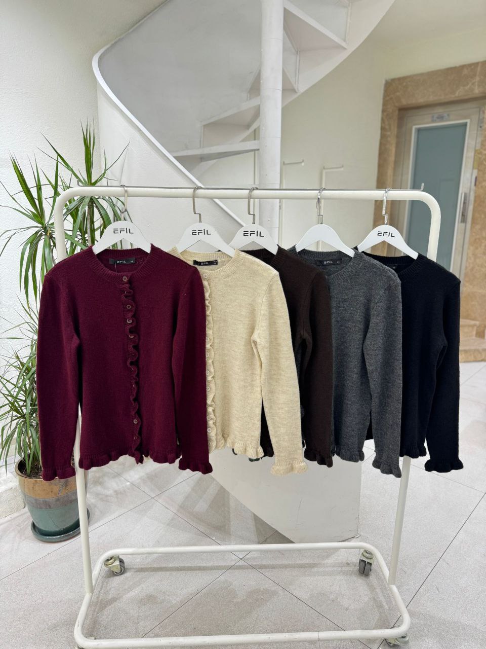 AMARA LETTUCE TRIM CARDIGAN