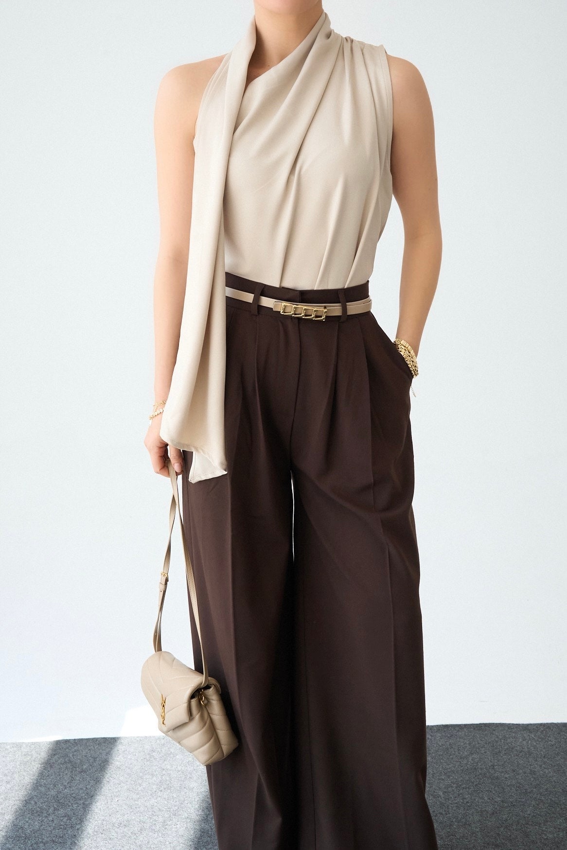 KIRA DRAPE NECK TOP