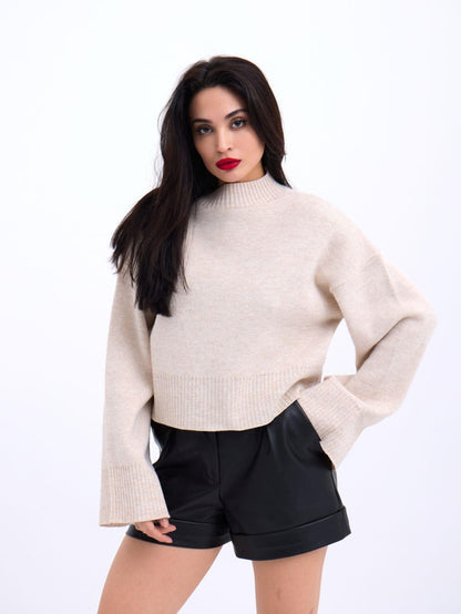CAMILE MOCK KNECK SWEATER