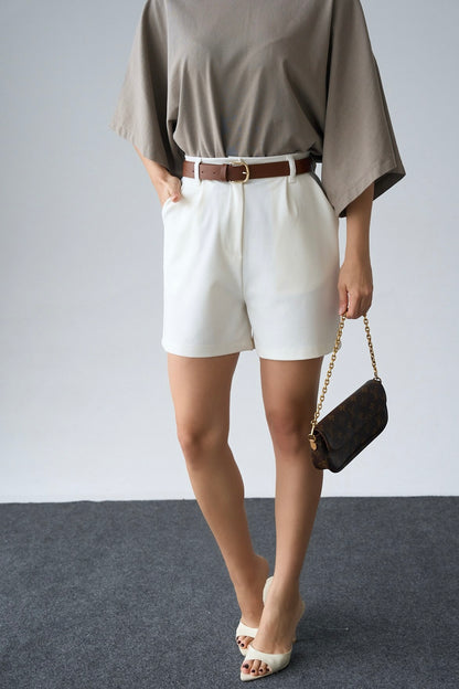 AZURE BELTED SHORTS