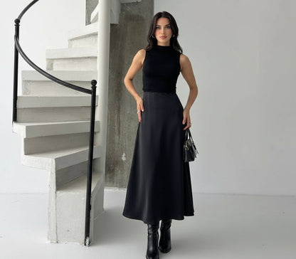 CLEMENTINE SATIN MAXI SKIRT