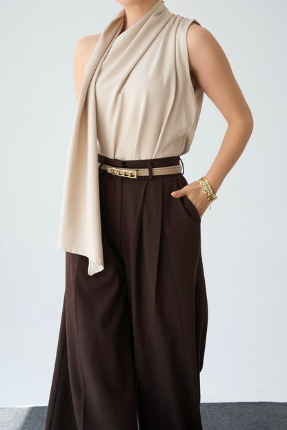 KIRA DRAPE NECK TOP