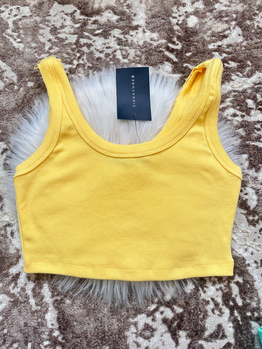 SIGNA CROP TANK - YELLOW