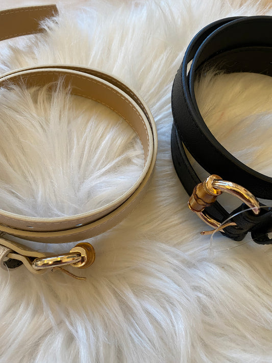 ALISA ROUND BELT WITH WOODEN BUCKLE