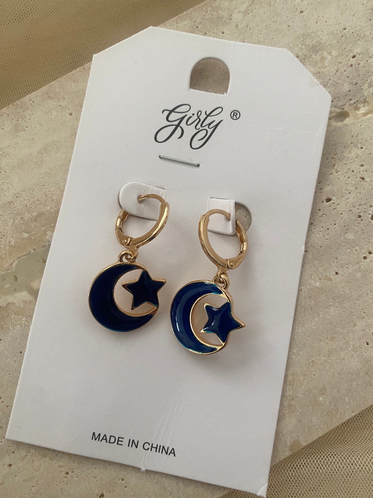 BLUE MOON STAR EARRINGS