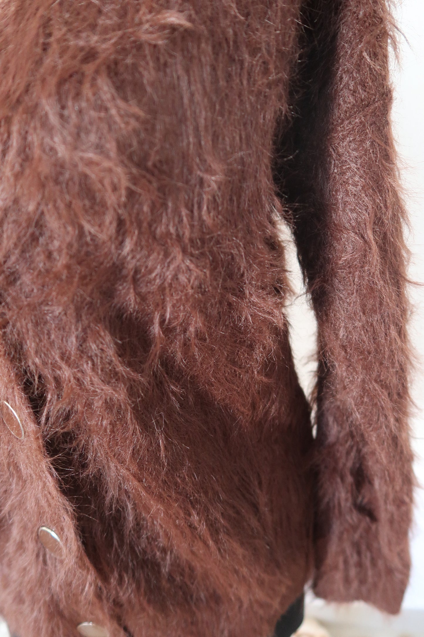 DARA FUZZY V NECK CARDIGAN