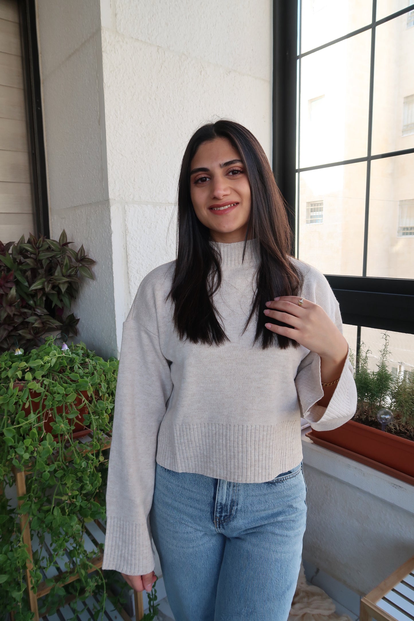 CAMILE MOCK KNECK SWEATER