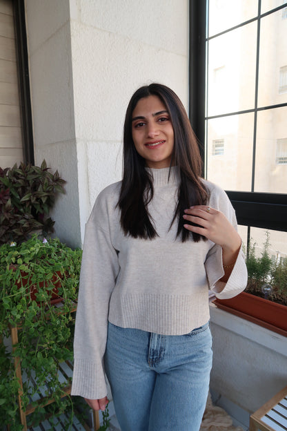 CAMILE MOCK KNECK SWEATER