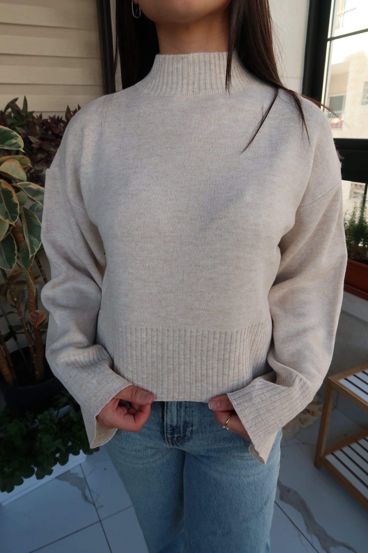 CAMILE MOCK KNECK SWEATER