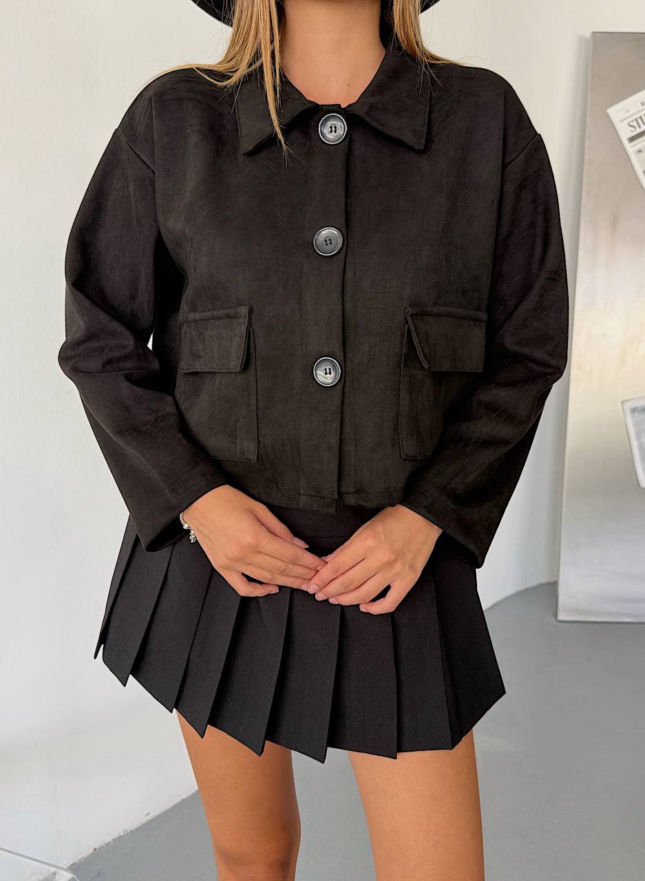 REIKO SUEDE CROP JACKET