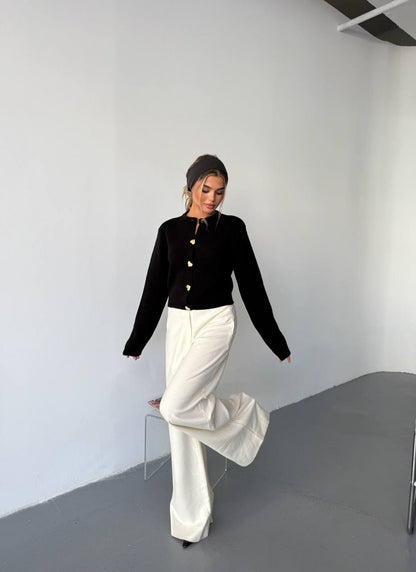 ZIA HEART BUTTON CARDIGAN