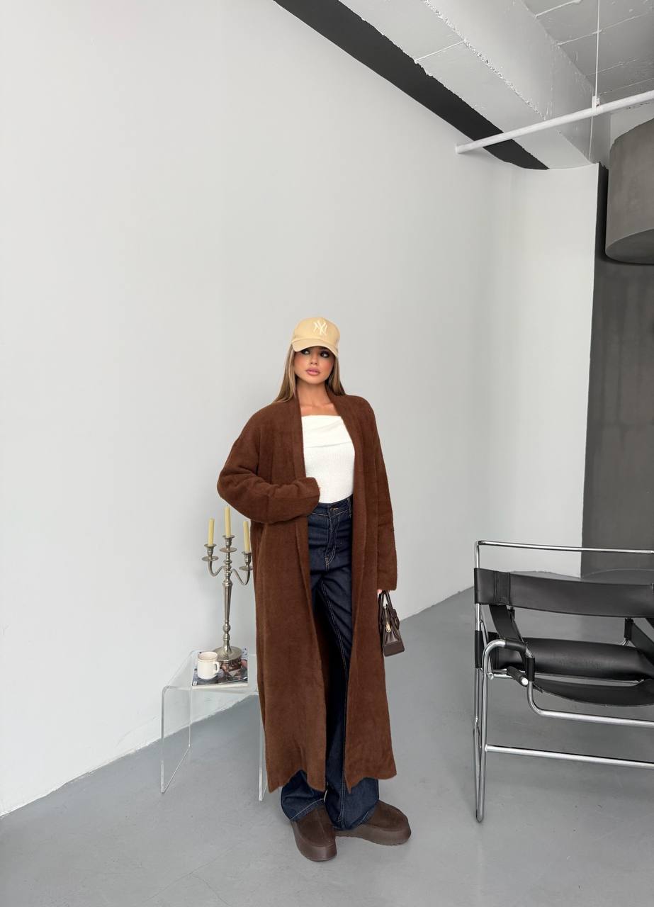 KIANA LONG LINE FUZZY CARDIGAN