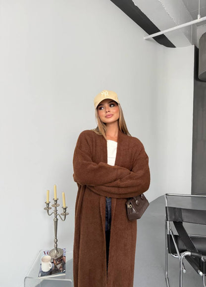 KIANA LONG LINE FUZZY CARDIGAN