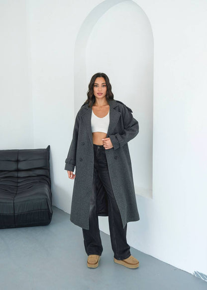 AZRA LONG WOOL COAT