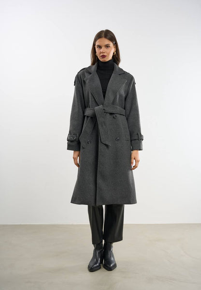 AZRA LONG WOOL COAT