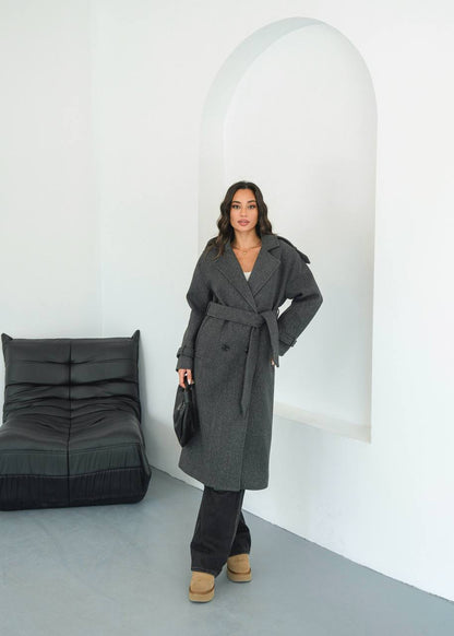 AZRA LONG WOOL COAT