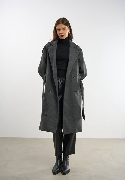 AZRA LONG WOOL COAT