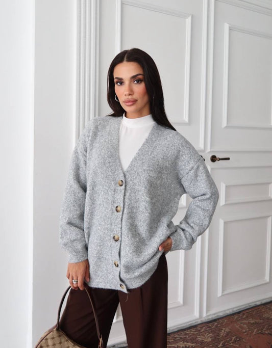 LIORA SOFT BUTTON CARDIGAN