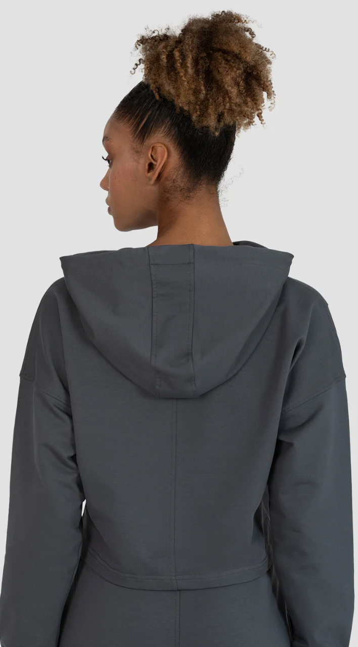 LAYLA OVERSIZED SWEAT CROP HOODIE