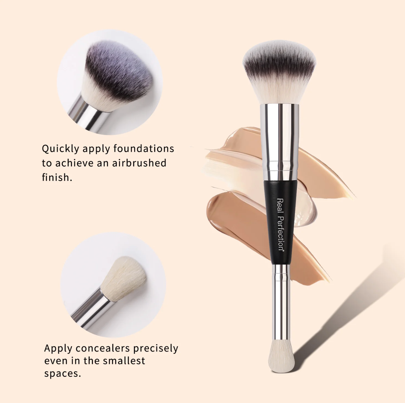 REAL PERFECTION 3PC FOUNDATION BRUSH KIT