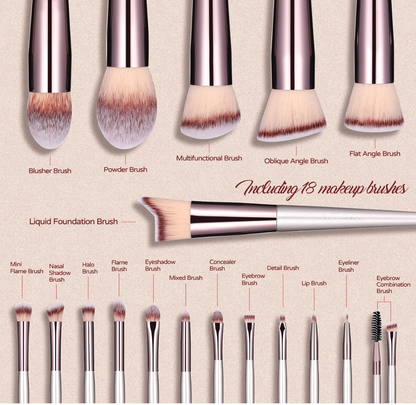 BS-MALL 18PCS PROFESSIONAL MAKEUP BRUSHES