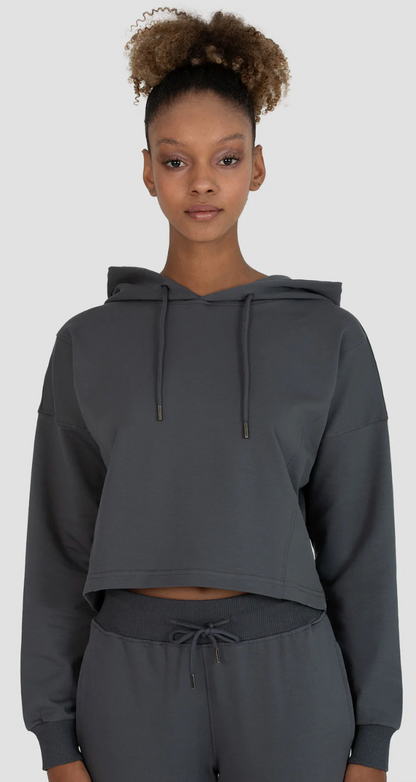 LAYLA OVERSIZED SWEAT CROP HOODIE