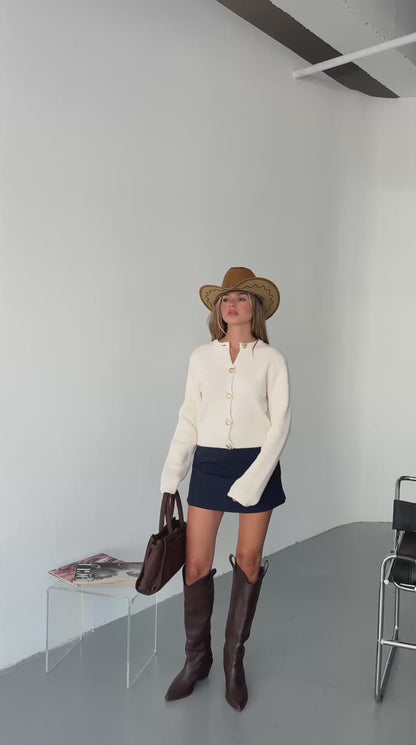 ZIA HEART BUTTON CARDIGAN